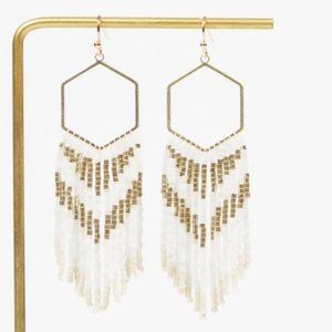Boho Beaded Fringe Earrings